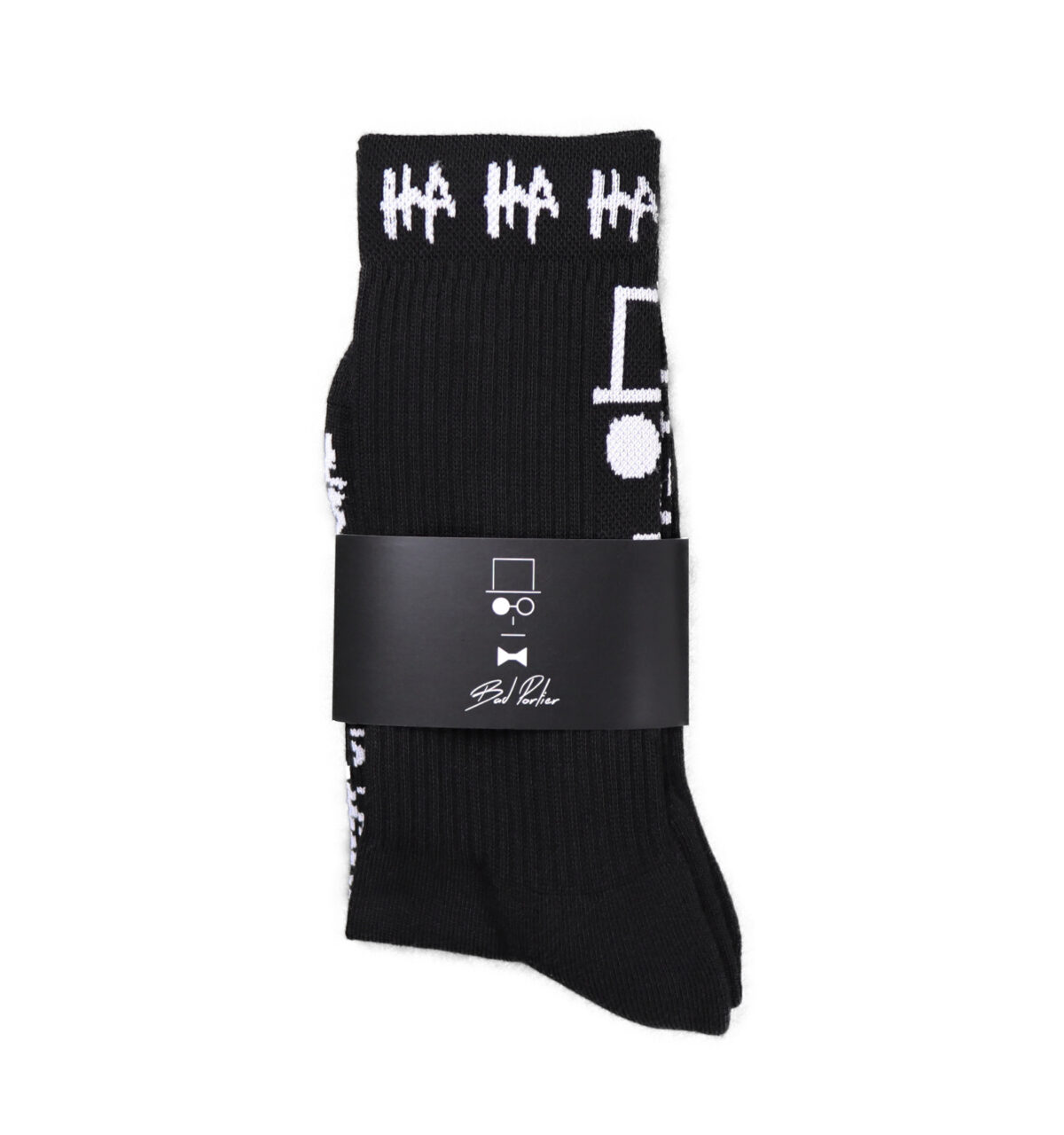 HA HA HA Sport Socks Black - Image 2