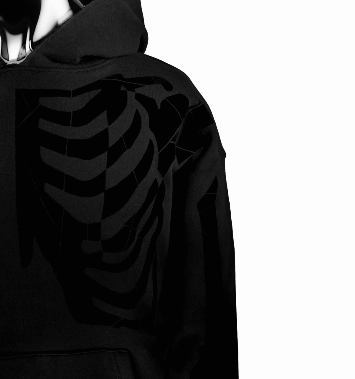 Skeleton Hoodie Black - Image 3