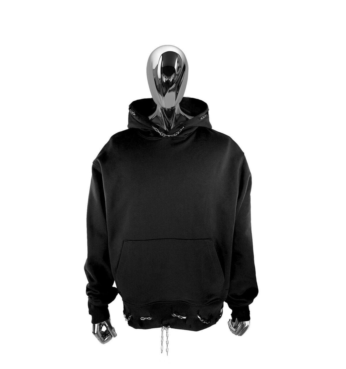 C'est La Fxxking Vie Chain Out Hoodie Black | HAND-FINISHED - Image 4