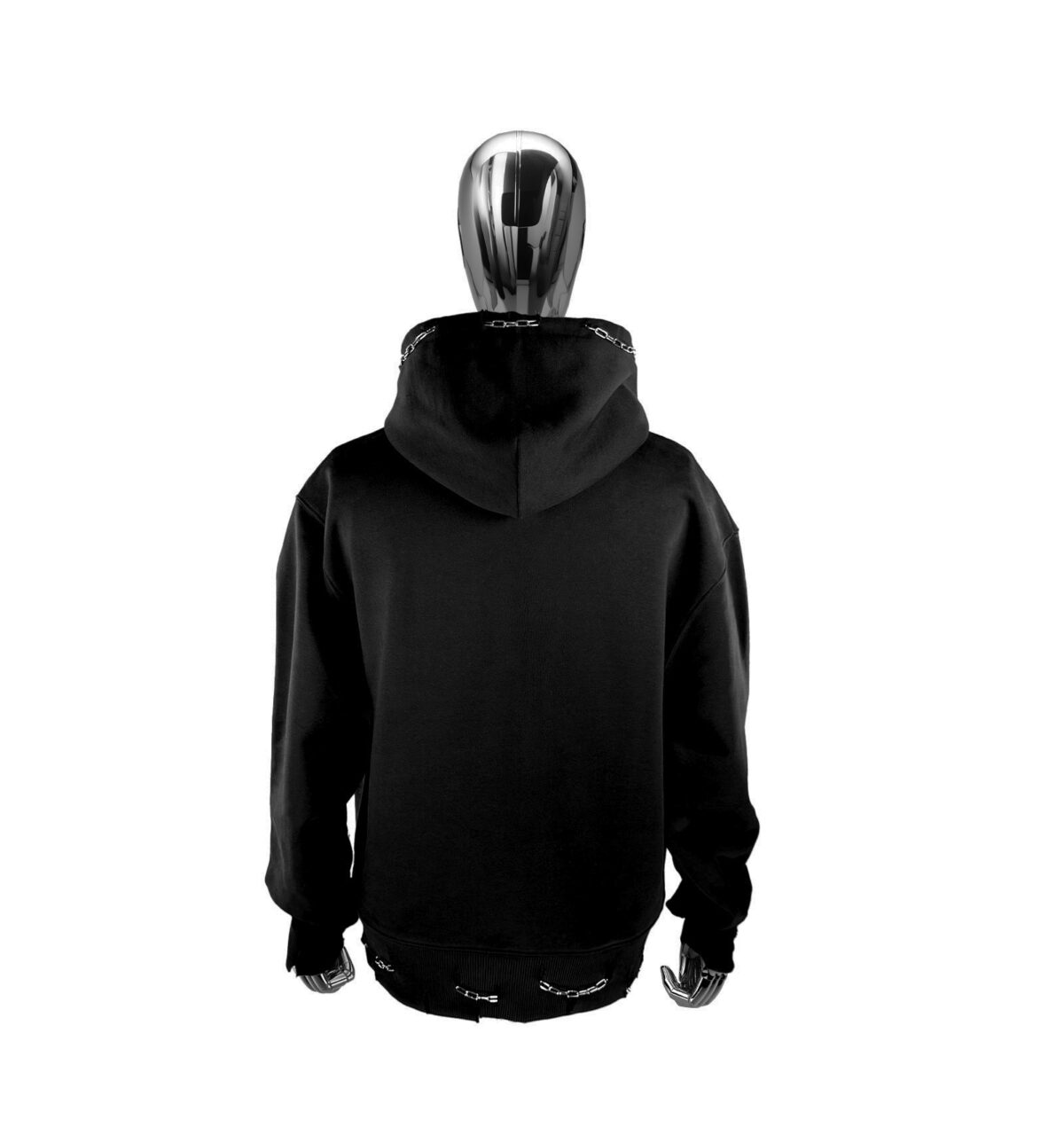 C'est La Fxxking Vie Chain Out Hoodie Black | HAND-FINISHED - Image 5