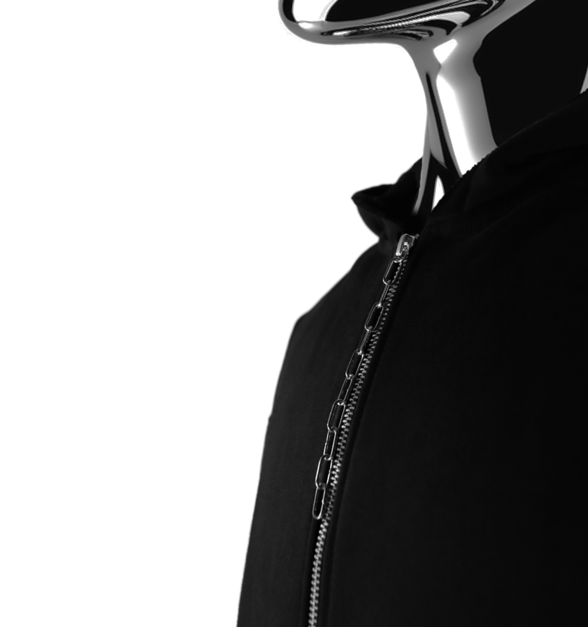 C'est La Fxxking Vie Zip-Thru Hoodie Black | HAND-FINISHED - Image 8