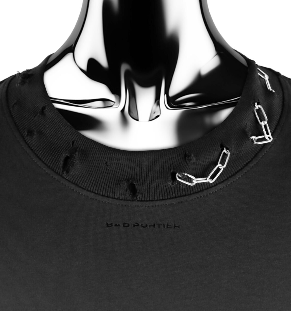 C'est La Fxxking Vie Distressed T-Shirt Black | HAND-FINISHED - Image 4