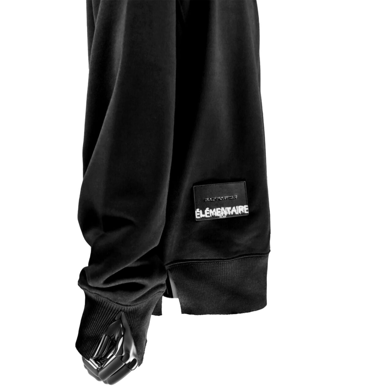 Cutted Cuffs Sweater Black - Image 5