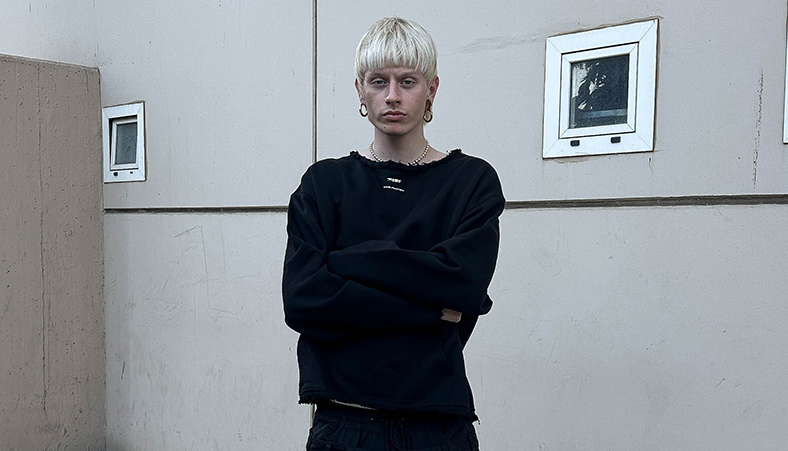 damianomari in the Imperfection Hoodie by BAD PORTIER